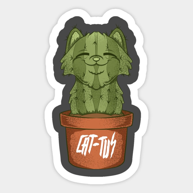 cactus cat funny cat tus fun and cute Sticker by the house of parodies